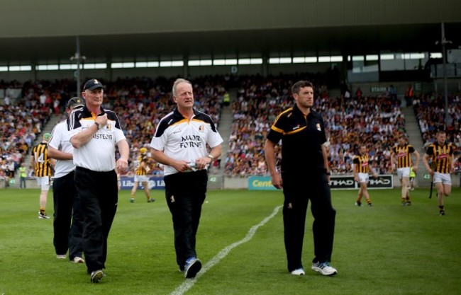 Brian Cody with Martin Dempsey and Derek Lyng