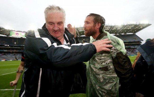 Paul Grimley refuses to talk to Newstalk's Colm Parkinson after the game