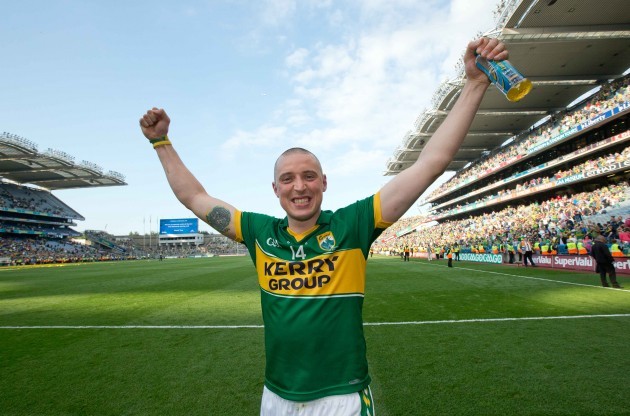Kieran Donaghy celebrates after the game