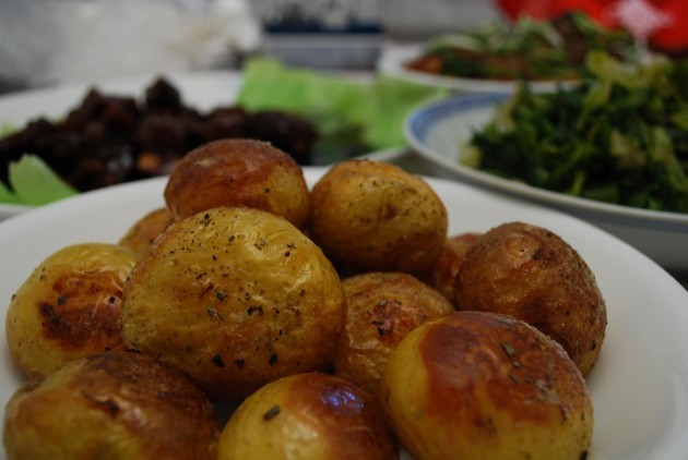 David's Roast Potatoes, Alpha's Boiled Endive