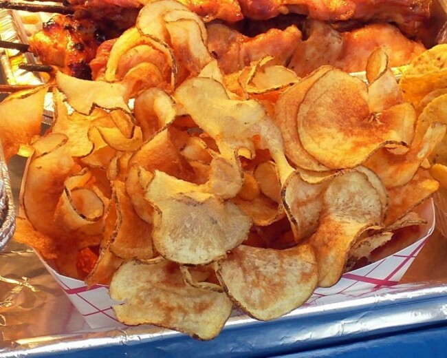 Homemade potato chips