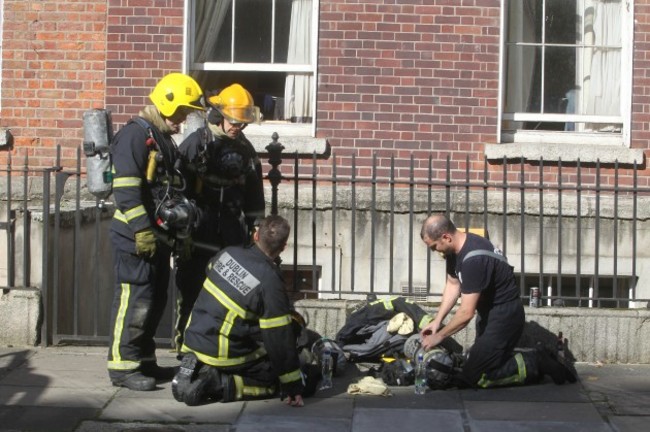 Fire Mount Joy Square.Pictured Dublin