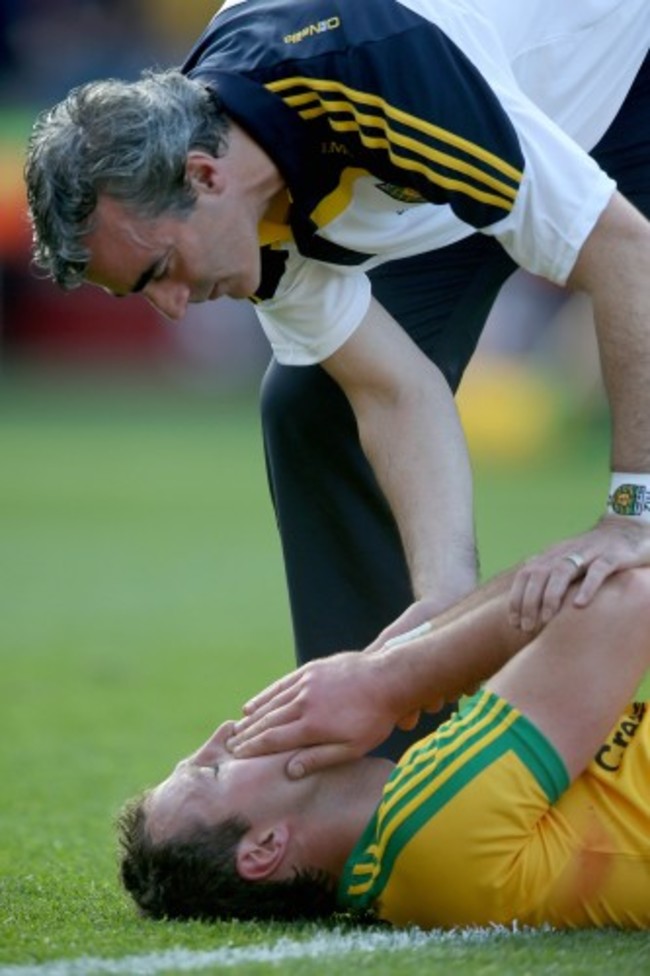 Jim McGuinness with Michael Murphy at the end of the game