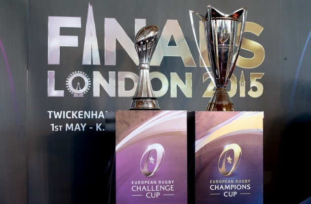 The Challenge Cup and the Champions Cup at the launch