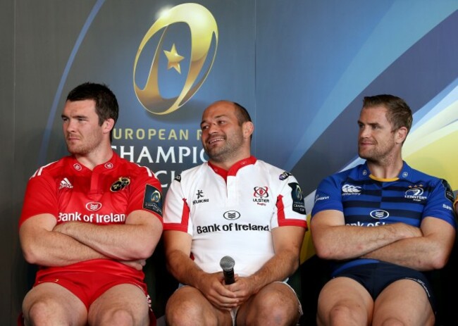 Peter O'Mahony, Rory Best and Jamie Heaslip