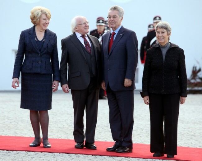 Austria President Visit. Arriving to Ara