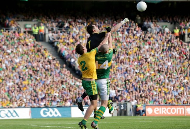 Paul Durcan and Eamonn McGee with Kieran Donaghy