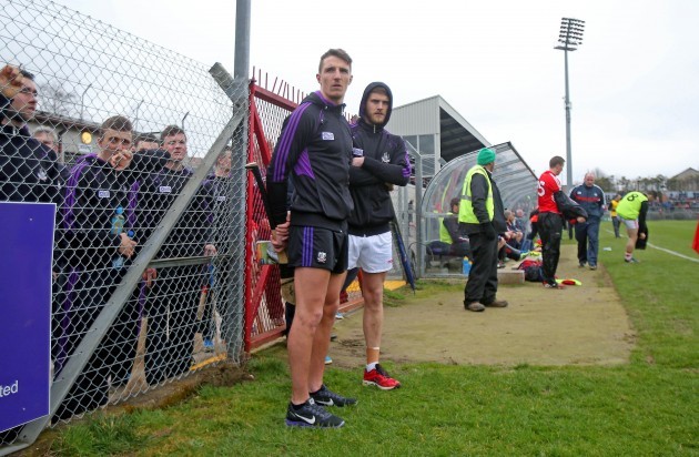 Aidan Walsh and Eoin Cadogan look on from the sideline 9/3/2014