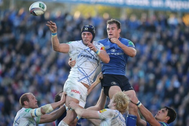 Rhys Ruddock with Christoph Samson