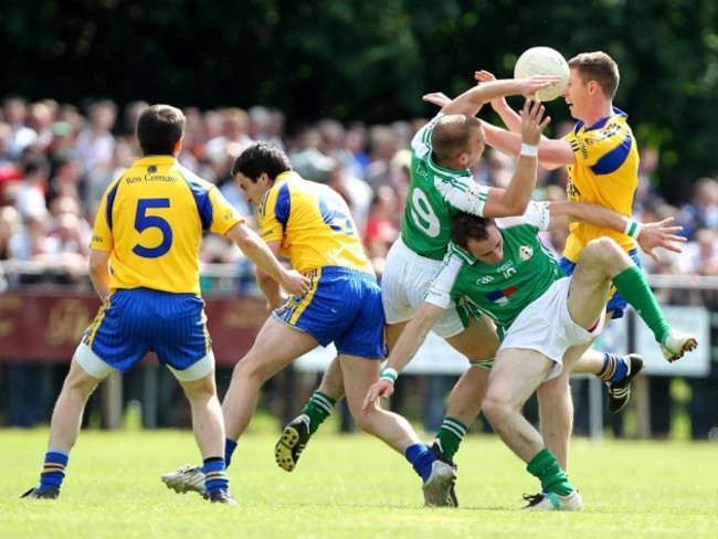 Sean Purcell, Cathal Dineen and Michael Finneran tackle Sean McVeigh and Brian Smyth 30/5/2010