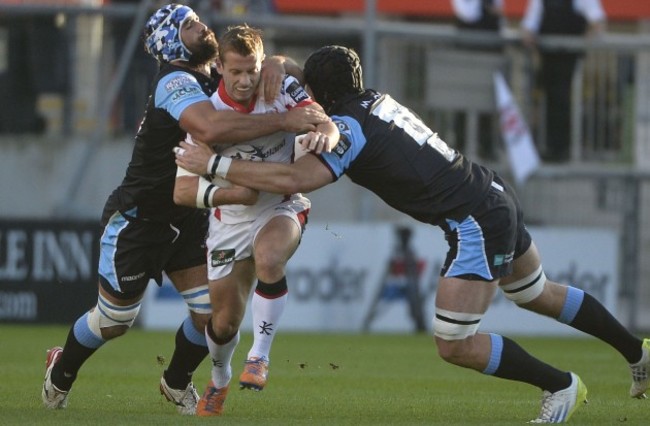 Paul Marshall in action with Josh Strauss