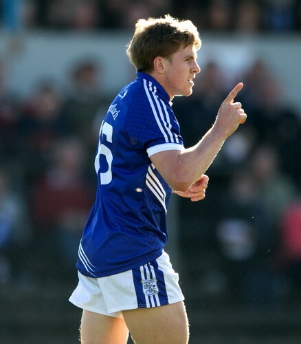 Padraic Collins celebrates scoring his side's second goal