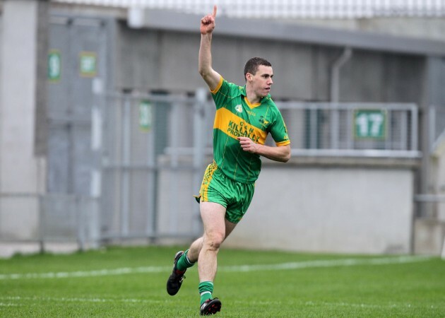 Niall McNamee celebrates scoring his second goal