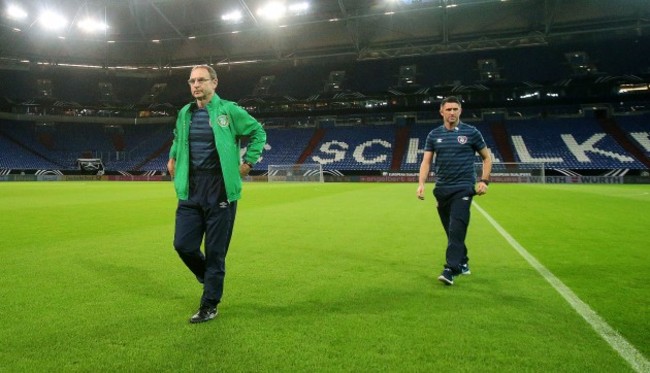 Martin O'Neill with Robbie Keane 13/10/2014