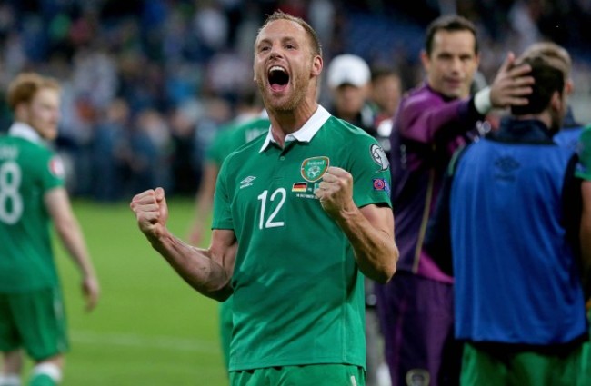 David Meyler celebrates after the game