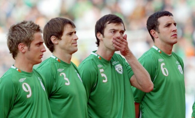 Kevin Doyle, Kevin Kilbane, Gary Breen and John O'Shea
