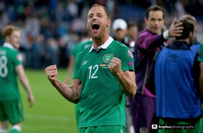 David Meyler celebrates after the game