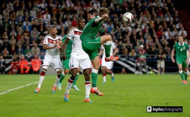 Jeff Hendrick crosses the ball back for John O'Shea to score 14/10/2014