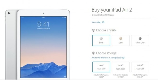 iPad Air 2 cost