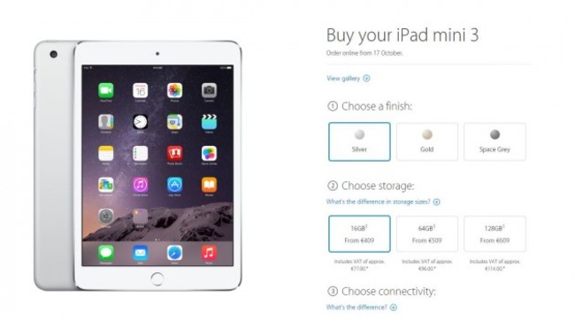 iPad mini 3 cost