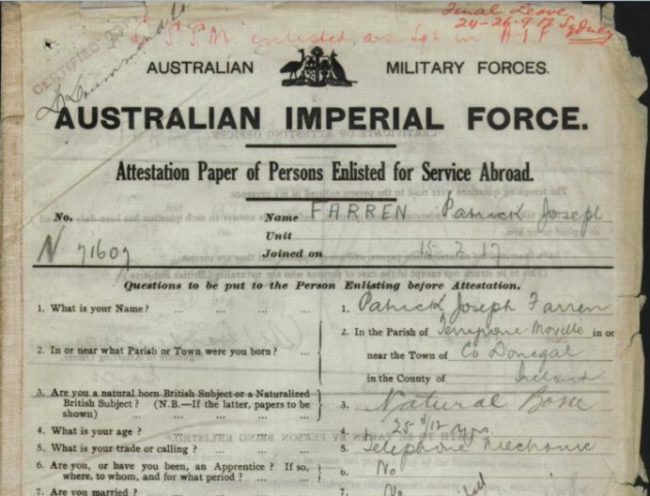 example of a record australia