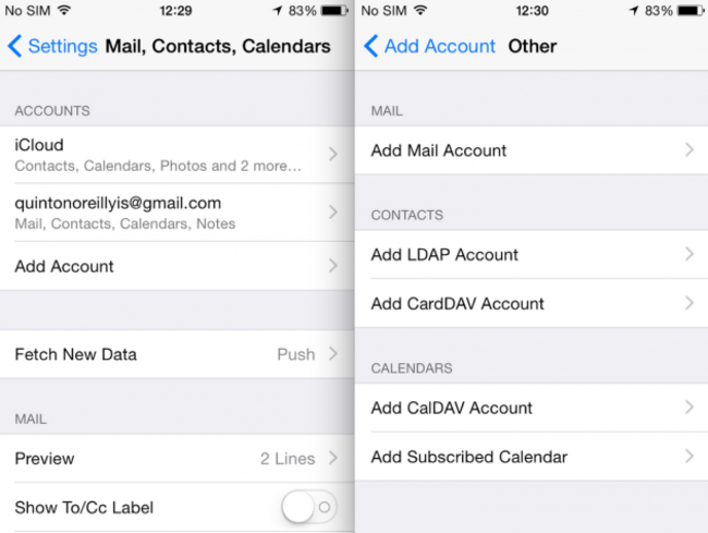 iPhone transfer contacts