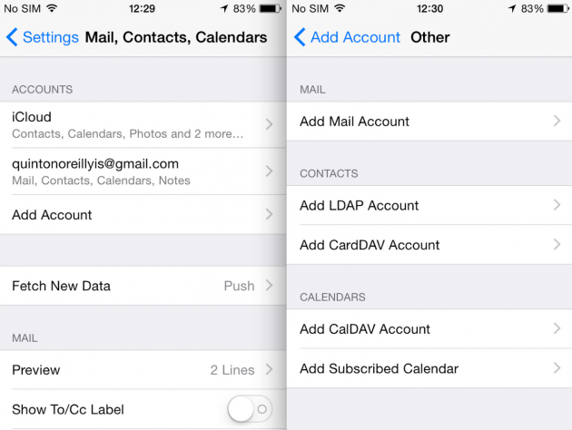 iPhone transfer contacts