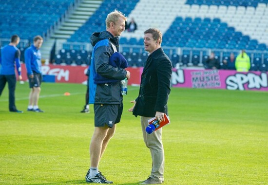 Leo Cullen talkes to Brian O'Driscoll