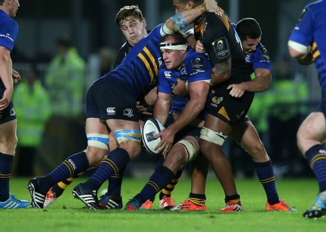 Rhys Ruddock passes the ball back