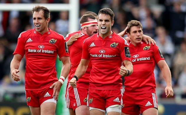 Conor Murray celebrates after the game