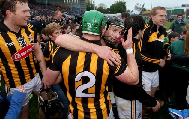 Paul Murphy and JJ Delaney celebrate after the game