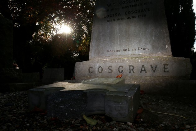 William T Cosgrave grave damaged