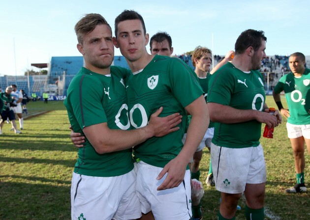 Ian Madigan and Noel Reid celebrate