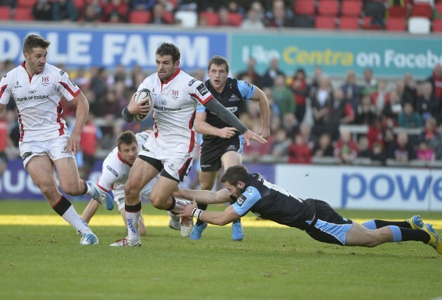 Jared Payne in action with Tommy Seymour