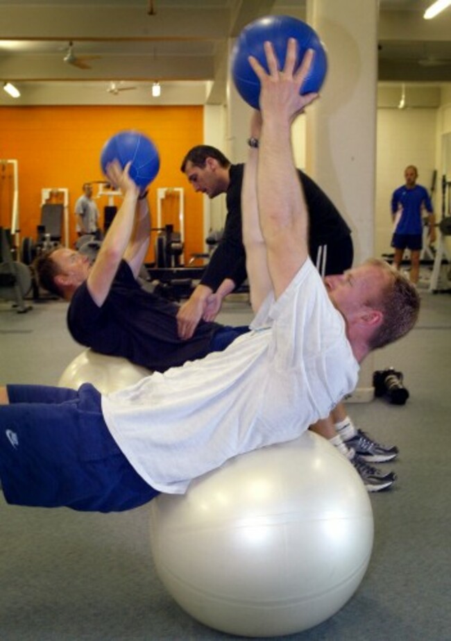 GB America's Cup team in the gym
