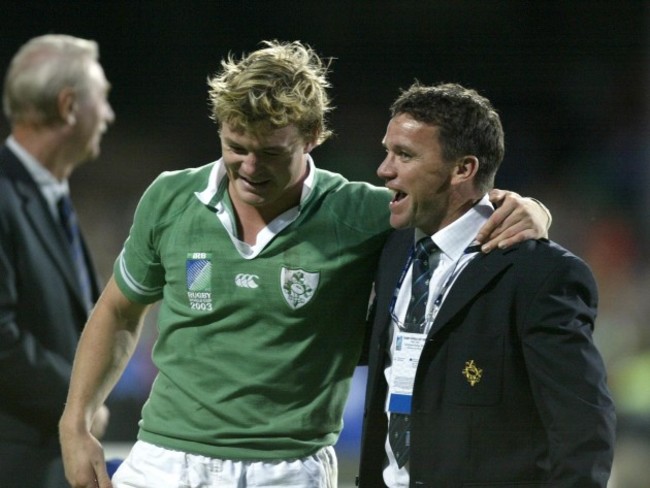 Brian O'Driscoll and Mike Ford