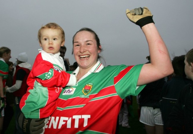 Michelle McGing celebrates