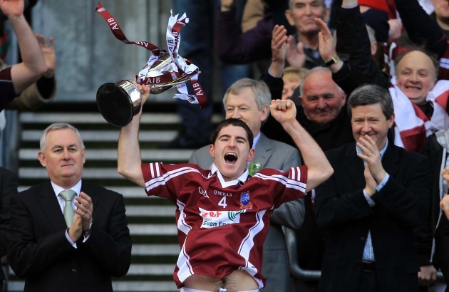 Paul Callanan lifts the cup