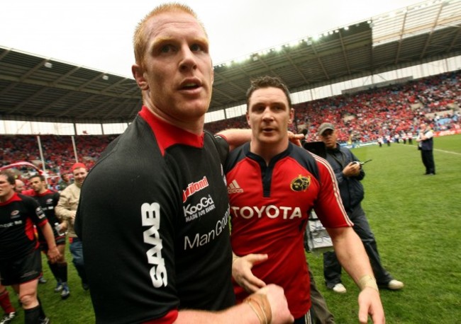 Paul O'Connell and David Wallace 27/4/2008