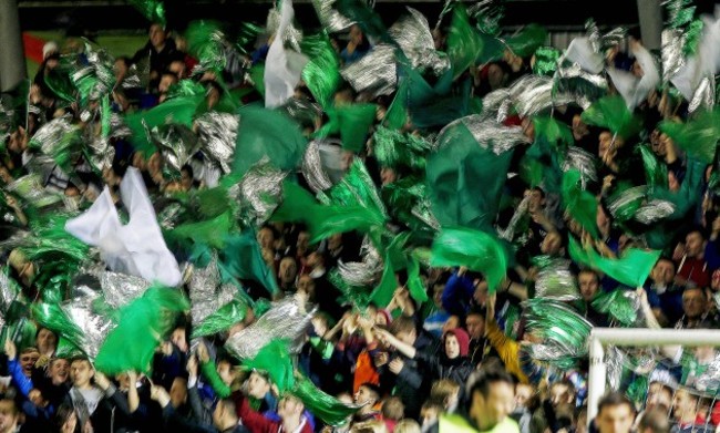 Cork supporters after the game