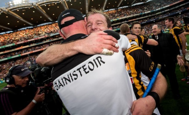 Brian Cody celebrates with JJ Delaney