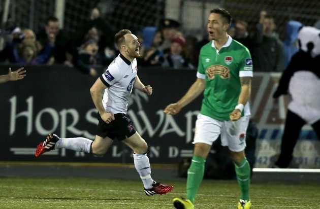 Stephen O'Donnell celebrates scoring the first goal