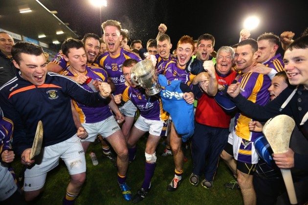 Kilmacud Crokes players celebrate with the cup