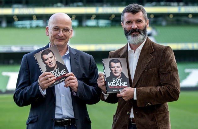 Roddy Doyle and Roy Keane with his new book 'The Second Half'