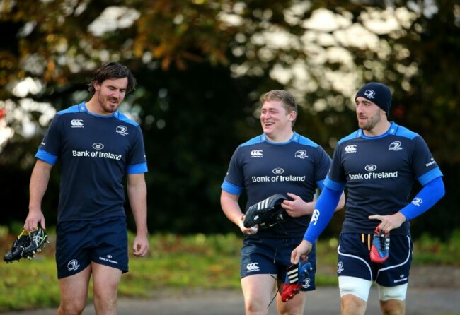 Kane Douglas, Tadhg Furlong and Jack Conan