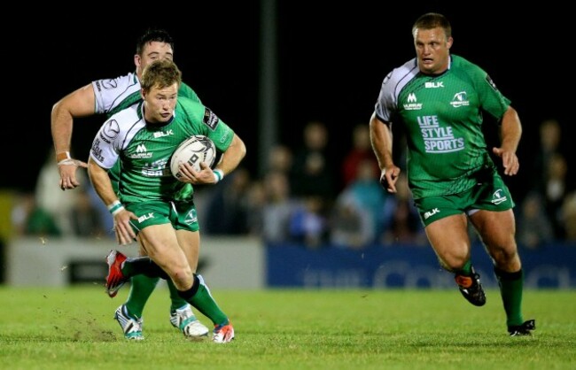 Kieran Marmion supported by Denis Buckley and Nathan White