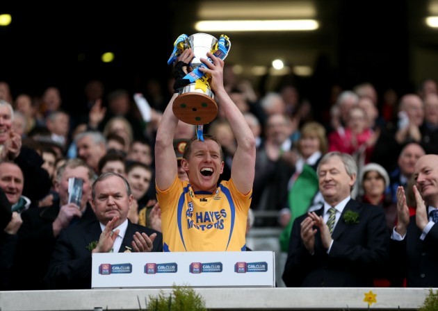 Portumna captain Ollie Canning lift's the cup