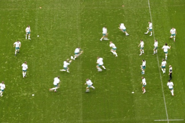 General view of Ireland training today