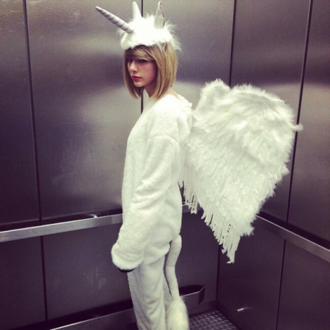 Cause, darling I'm a nightmare dressed like a PEGACORN. #HappyHalloween!