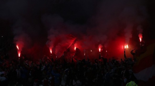 Pats supporters before the game